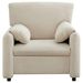 Modern Accent Chair, Chenille Oversized Arm Chair, 38 Inches Wide, Comfortable Cushioned Single Casual Sofa Chair, Suitable For Living Room, Bedroom Reading Chair,Beige_maomaolike.com