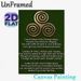 Celtic Goddess Prayer Painting Poster, Vintage Bronze Triskelion Design Poster, Serene Spiritual Verse Artwork Ideal For Meditation Space And Home_maomaolike.com