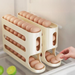 Rolling Storage Kitchen Multi-layer Slanted Automatic Turner Refrigerator Side Door Egg Tray Fresh-keeping Box_maomaolike.com