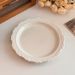 French Ceramic Retro High-end Relief Dining Plate_maomaolike.com