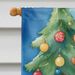 Kuvasz Christmas Reindeer House Flag Large Porch Sleeve Pole Decorative Outside Yard Banner Artwork Wall Hanging, Polyester, House Size, Multicolor_maomaolike.com