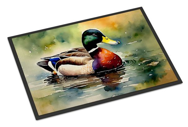 Mallard Doormat Front Door Mat Indoor Outdoor Rugs For Entryway, Non Slip Washable Low Pile, 24H X 36W_maomaolike.com