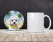 Bichon Frise Luau Large Sandstone Coasters Pack Of 4 Absorbent Round Coasters Decor Gifts For Men Or Women, 4 In, Multicolor_maomaolike.com