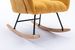 Rocking Chair With Pocket, Soft Teddy Fabric Rocking Chair For Nursery, Comfy Wingback Golider Rocking Chair With Safe Solid Wood Base For Living Room Bedroom Balcony(Turmeric)_maomaolike.com