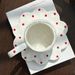 American Pastoral Style, Niche Design, Hand Pinched Irregular Ceramic Coffee Cups And Plates, Small Floral Cups And Plates_maomaolike.com