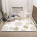 Living Room Rug Large Size Gorgeous Gold Frame Design Bedroom Rug Plush Thickened Machine Washable Thickened Underlay Interior Decorative Rug_maomaolike.com