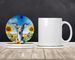 Italian Greyhound In Sunflowers Large Sandstone Coasters Pack Of 4 Absorbent Round Coasters Decor Gifts For Men Or Women, 4 In, Multicolor_maomaolike.com