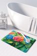 Hydrangeas In Watercolor Memory Foam Kitchen Mat Machine Washable Anti-Fatigue Mat Cushion Comfort Bath Mat Or Kitchen Rug_maomaolike.com