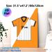 Football Jersey Themed Painting Poster, Sleek Split-style Orange & White Striped Jersey Poster, Unique Split Design, Ideal For Sports-themed Rooms_maomaolike.com