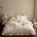 Wholesale INS French Glass Lace Trim Bed Skirt Pure Four-Piece Princess Style Full Washed Cotton 4-Piece Set_maomaolike.com