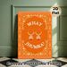 Jhumka Earring Themed Painting Poster, Vibrant Orange Traditional Indian Ornate Poster, Cultural Decorative Piece Suitable For Living Room, Bedroom Or_maomaolike.com
