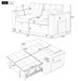 58" 4-1 Multi-functional Sofa Bed With Cup Holder And USB Port For Living Room Or Apartments_maomaolike.com