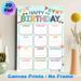 Birthday Tracker Painting Poster, Vibrant Cartoon-style Birthday Record Poster, Functional Design To Log Monthly Birthdays, Suitable For Office And_maomaolike.com