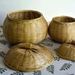 Tea Egg Storage Organizer Snack With Lid Basket Green Woven Bamboo Canister_maomaolike.com