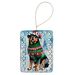 Rottweiler Christmas Porcelain Ornament Christmas Tree Hanging Decorations For Home Christmas Holiday, Rectangle, Gift, Multicolor_maomaolike.com