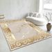 Living Room Rug,Large Rug,Oversized, Gold Leaves Design,Bedroom Rug,Soft And Thick, Machine Washable, Thickened Rug, Bedside Rug,Decorative Indoor Rug_maomaolike.com