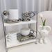 Ncheli Double Layer Corner Shelf Kitchen Worktop Spice Rack Corner Wall Shelf Standing Cup Shelf For Kitchen, Living Room, Bathroom, Bedroom (White)_maomaolike.com