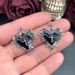 5pcs 34*30mm Thorn Rose Cross Heart Enamel Halloween Pendant Designer Charms Fit Making DIY Jewelry Findings_maomaolike.com