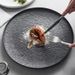 Ceramic Japanese Style Dish Creative White Salad Light Luxury Stone Pattern Western Steak Tableware Plate Restaurant_maomaolike.com