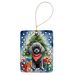 Black Toy Poodle Christmas Reindeer Porcelain Ornament Christmas Tree Hanging Decorations For Home Christmas Holiday, Rectangle, Gift, Multicolor_maomaolike.com