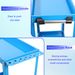 Tool Cart On Wheels, Heavy Duty Steel Utility Cart W/Lockable Wheels, 400 LBS Capacity Industrial Service Cart For Garage, Warehouse, Workshop (Two-layer Bright Blue)_maomaolike.com