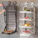 Kitchen Prep With Suction Cup, Multi-Functional Wall-Mounted Household Multi-Layer Foldable Countertop Vegetable Rack_maomaolike.com