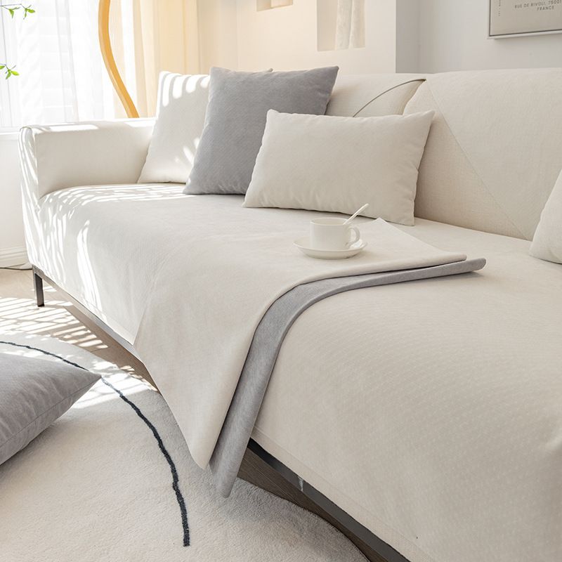 Home Textile Waterproof Sofa Cushion Urine Proof Anti Cat Scratching Sofa Cover Solid Color Chenille Non Slip Four Seasons Universal Cover Cloth_maomaolike.com