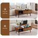 39" Wood Lift Top Coffee Table With Hidden Compartment And Storage Shelf For Living Room, Reception Room, Brown_maomaolike.com