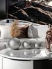 1pc Concave And Convex Dot Design Silver Ball Ceramic Vase, High-end Style Suitable For Light Luxury Style Scene Ornaments Flower Arrangement Vase_maomaolike.com