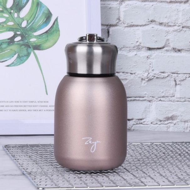 1Pc 300ML Fashion Mini Coffee Vacuum Flasks Lovely Stainless Steel Thermos Portable Travel Water Bottle With Lid Cups_maomaolike.com