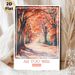 Autumn Forest Path Painting Poster, Soft Watercolor Warm-toned Woodland Path With Fallen Leaves Poster, Calming Autumnal Wall Decor For Living Room_maomaolike.com