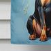 Doberman Pinscher Happy Birthday House Flag Large Porch Sleeve Pole Decorative Outside Yard Banner Artwork Wall Hanging, Polyester, House Size, Multicolor_maomaolike.com