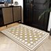 Living Room Rug Large Size Gorgeous Gold Frame Design Bedroom Rug Plush Thickened Machine Washable Thickened Underlay Interior Decorative Rug_maomaolike.com