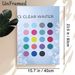 Clear Winter Color Palette Painting Poster, Frosty Branch & Vibrant Color Dots Poster, Offers Winter-inspired Color Scheme References, Ideal For_maomaolike.com