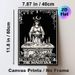The Magician Tarot Painting Poster, Monochrome Gothic Style Poster, Mysterious Occult-inspired Design With Crystal Ball, Candles And Spellbook_maomaolike.com