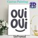 Oui Oui Typography Painting Poster, Minimalist Dark Curvy Lettering With Smiley Poster, Playful French-inspired Wall Decor Ideal For Living Room_maomaolike.com