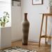 39-Inch-Tall Vase, Brown Decorative Floor Vase, Classic Neat Floor Vase Tall Freestanding Flower Holder, Artificial Rattan Vase, PVC Floor Vase, Flower Holder For Home Decor_maomaolike.com