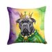 Cane Corso King Of Mardi Gras Throw Pillow Machine Washable, Indoor Outdoor Decorative Pillow For Couch, Bed Or Patio, 14Hx14W_maomaolike.com