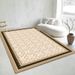 Living Room Rug Large Size Gorgeous Gold Frame Design Bedroom Rug Plush Thickened Machine Washable Thickened Underlay Interior Decorative Rug_maomaolike.com