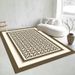 Living Room Rug Large Size Gorgeous Gold Frame Design Bedroom Rug Plush Thickened Machine Washable Thickened Underlay Interior Decorative Rug_maomaolike.com