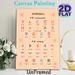 Hangeul Alphabet Painting Poster, Soft-colored Clear Korean Consonants & Vowels Chart Poster, Practical Aid For Korean Language Learning, Suitable For_maomaolike.com