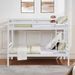 Twin Over Twin Bunk Bed With Ladder,Wooden Bunk Bed With High Guardrail And Ladder For Kids, Teens, Dorm Rooms, And Guest Rooms,No Box Spring Needed,White_maomaolike.com