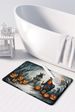 Krampus The Christmas Demon Spooky Halloween Memory Foam Kitchen Mat Machine Washable Anti-Fatigue Mat Cushion Comfort Bath Mat Or Kitchen Rug_maomaolike.com