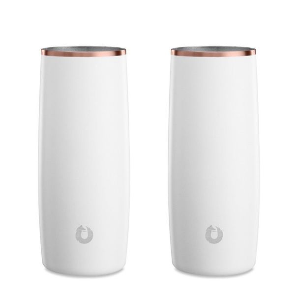 Stainless Steel Highball Cocktail Glass Set, Set Of 2 - White_maomaolike.com