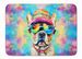 French Bulldog Hippie Dawg Memory Foam Kitchen Mat Machine Washable Anti-Fatigue Mat Cushion Comfort Bath Mat Or Kitchen Rug_maomaolike.com