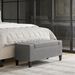 Ottoman Bench With Lift Top And Rubberwood Legs Upholstered Entryway Bench With Storage_maomaolike.com