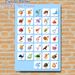 Persian Alphabet Learning Painting Poster, Vibrant Cartoon-style Illustrated Poster, Displays Alphabet Letters With Matching Objects & Animals, Ideal_maomaolike.com