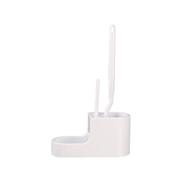 Plastic Long Handle Bathroom Set Cleaning With Base Super Useful Toilet Brush_maomaolike.com
