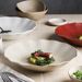 Vintage Style Ceramic Household Dish Large Lotus Leaf Edge Presentation Western Food Plate Coarse Pottery Unglazed_maomaolike.com