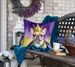 French Bulldog King Of Mardi Gras Throw Pillow Machine Washable, Indoor Outdoor Decorative Pillow For Couch, Bed Or Patio, 18Hx18W_maomaolike.com
